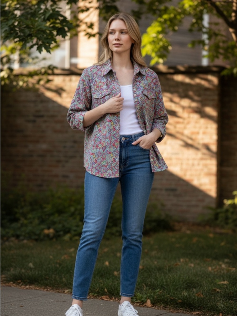 Christopher & Banks Multicolor Patterned cotton Jacket